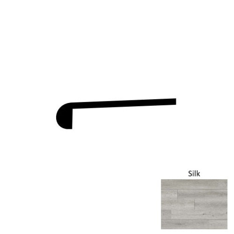 Evolux Fume Sn Silk Luxury Vinyl Moulding / Trim - 1 3/4" X 94" Round Stair Nose - Embossed