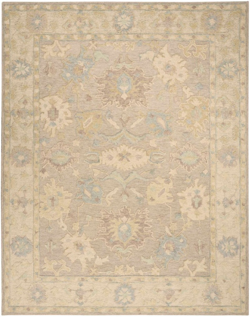 Maison Taupe Ivory Mso01 Wool Farmhouse Area Rug - 8 Ft X 10 Ft - Taupe Ivory