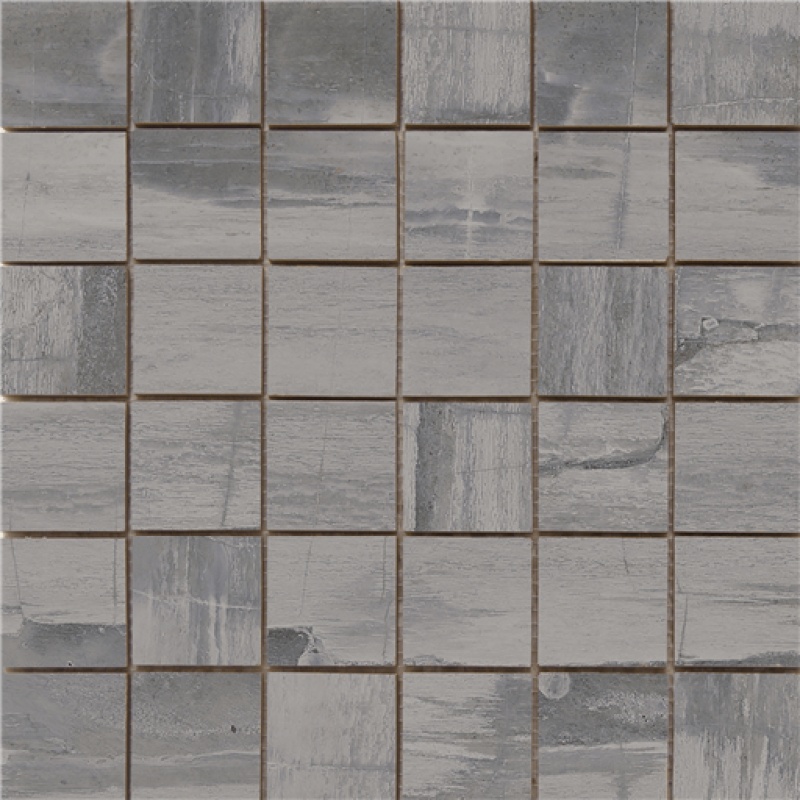 Fossil Grey Porcelain Mosaic - 2" X 2" - Natural