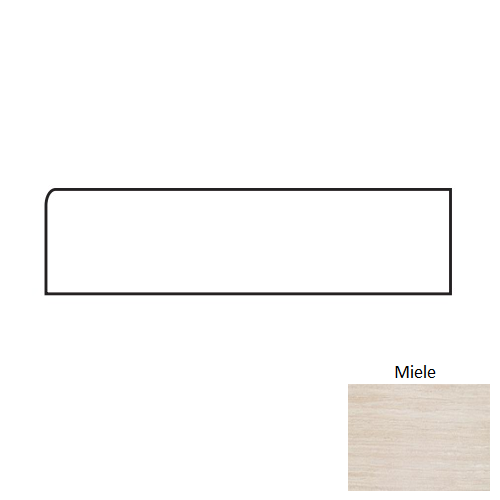 Olympia Miele Porcelain Floor Trim - 3" X 24" Bullnose - Satin