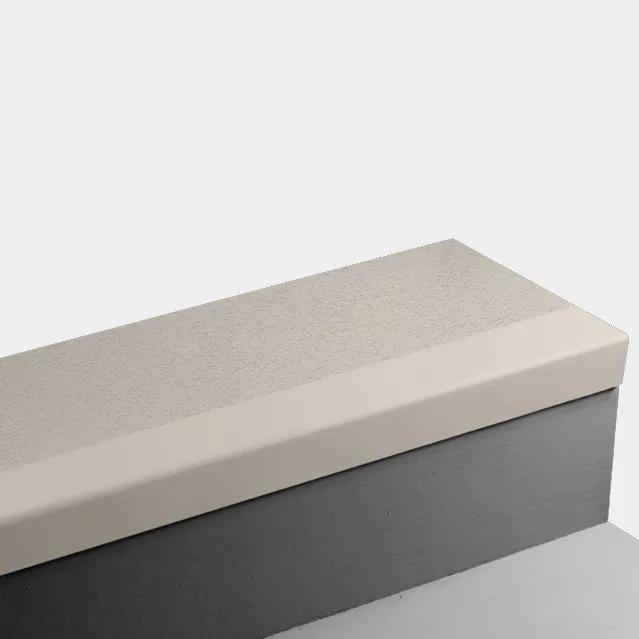 Johnsonite Canvas Rice Paper Rubber Moulding / Trim – 12 1/4" x 54" Angle Fit Stair Tread Without Riser (Sq), Textured