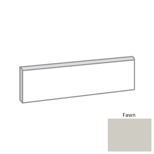 Flex Fawn Ceramic Wall Trim - 2" X 6" Bullnose