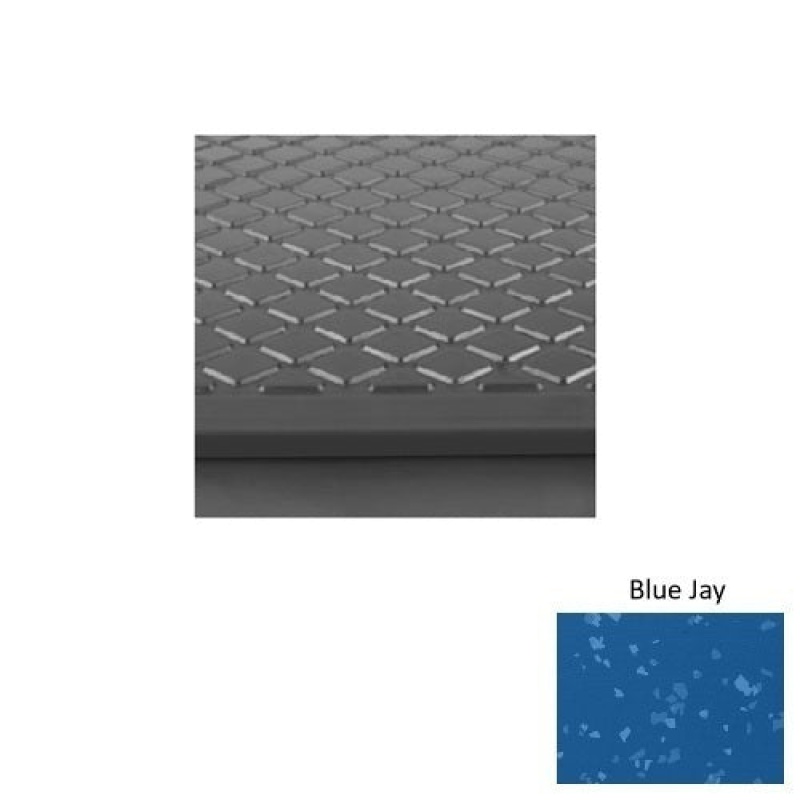 Symmetry 31 Blue Jay Rubber (Rd) With Galley Red Abrasive Strip Stair Tread With Dupont Kevlar - Textured