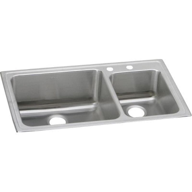 Lustertone Classic Stainless Steel Double Bowl Kitchen Sink