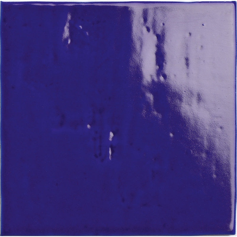 Umbria Blue Dot Porcelain Tile - Glossy - 5.9" X 5.9"