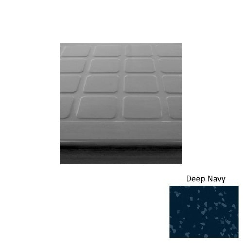 Symmetry 94 Deep Navy Rubber (Sq) With Galley Red Abrasive Strip Stair Tread With Dupont Kevlar - Textured