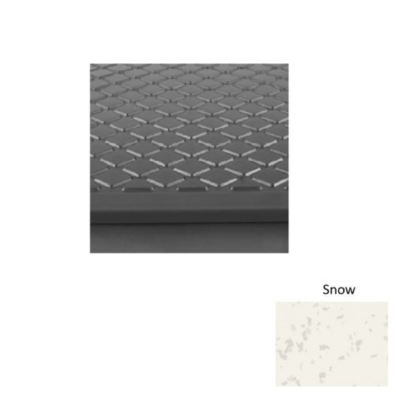 Symmetry 30 Snow Rubber (Sq) With Galley Red Abrasive Strip Stair Tread With Dupont Kevlar - Textured