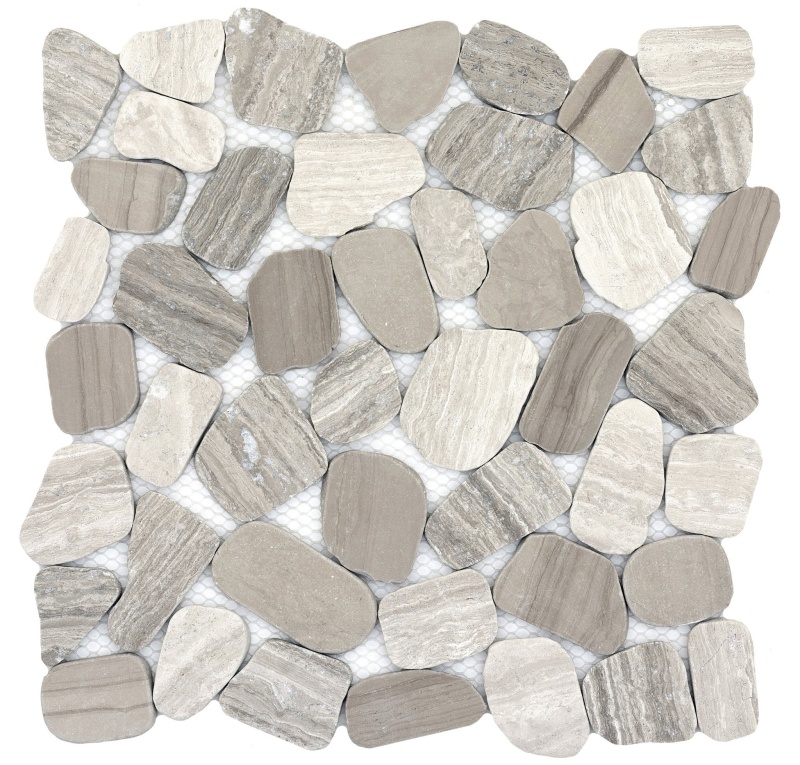 Cultura Autumn Blend Natural Stone Mosaic - Pebble - Honed