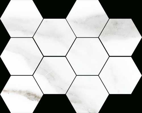 Alsacia Porcelain Mosaic - Hexagon - Glossy