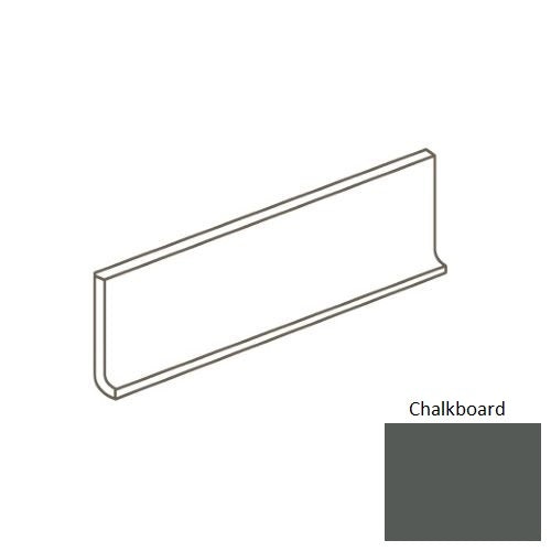 Color Wheel Linear Chalkboard Ceramic Wall Trim - 4 1/4" X 12 7/8" Flat Top Cove Base