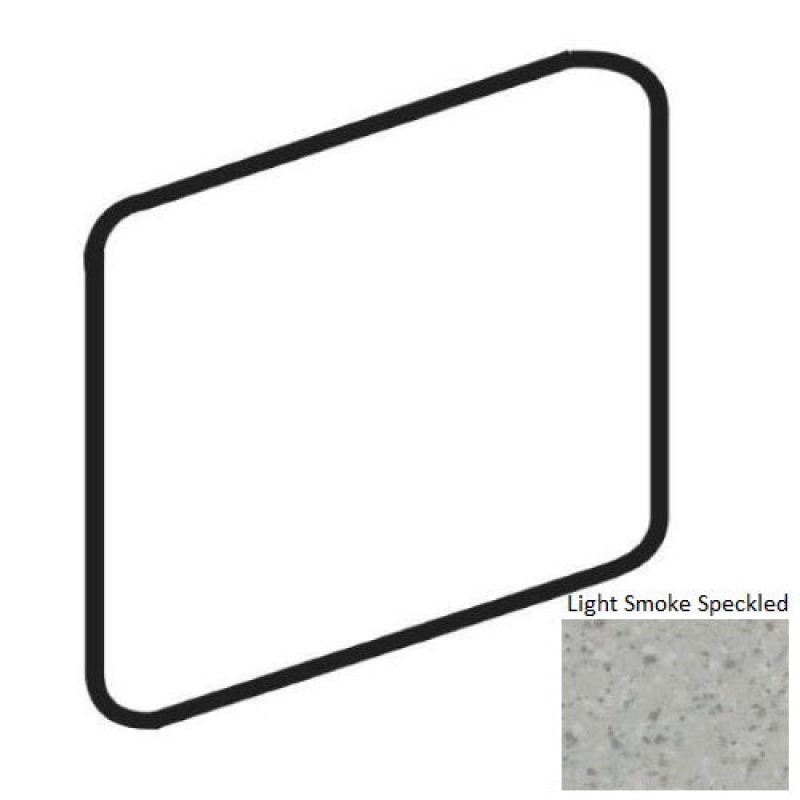 Unglazed Mosaics Light Smoke Speckled Porcelain Bullnose Outcorner