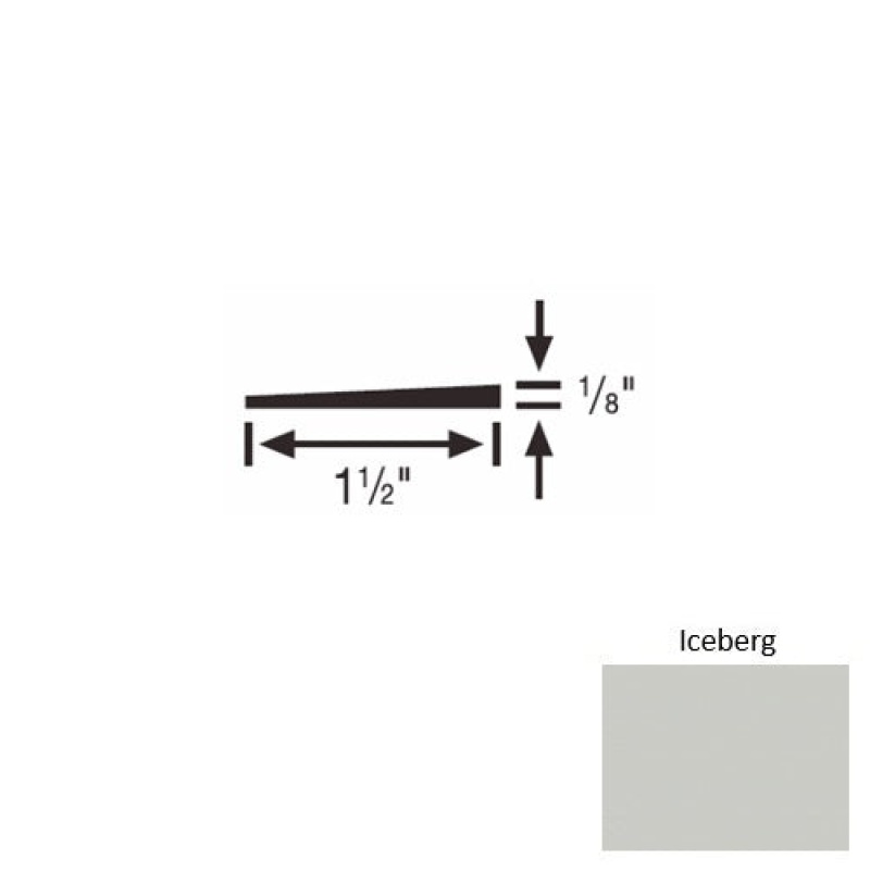 Solid 45 Iceberg Rubber Reducer Strip