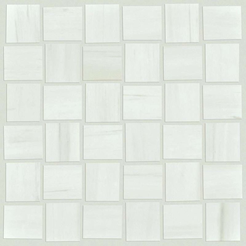 Casino Bianco Porcelain Mosaic - Basket Weave