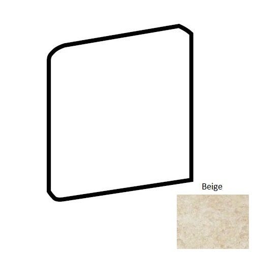 Castlegate Beige Ceramic Wall Trim - 3" X 3" Bullnose Outcorner - Matte