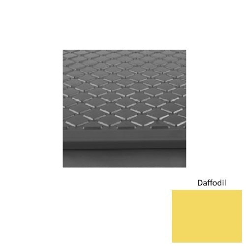 Solid 31 Daffodil Rubber (Rd) With Galley Red Abrasive Strip Stair Tread With Dupont Kevlar - Textured