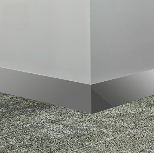Johnsonite Colonial Grey Rubber Millwork Contoured Wall Base - 2 1/2" X 96" X 1/4" Monument - Millwork Contoured Wall Base