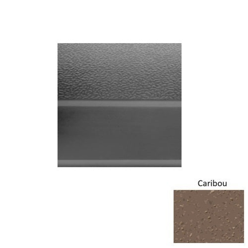 Renew 93 Caribou Rubber (Sq) With Galley Red Abrasive Strip Stair Tread With Dupont Kevlar - Textured