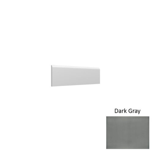 Joy Dark Gray Ceramic Wall Trim 3" x 10" Bullnose Glossy