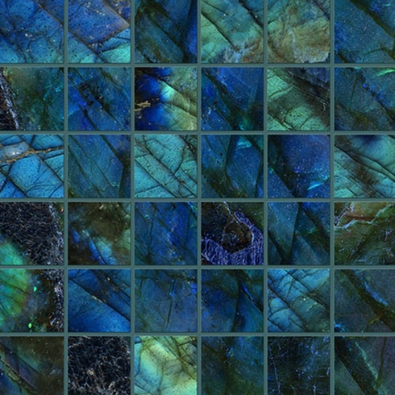 Lucent Labra Porcelain Mosaic - 1.97" X 1.97" - Lappato
