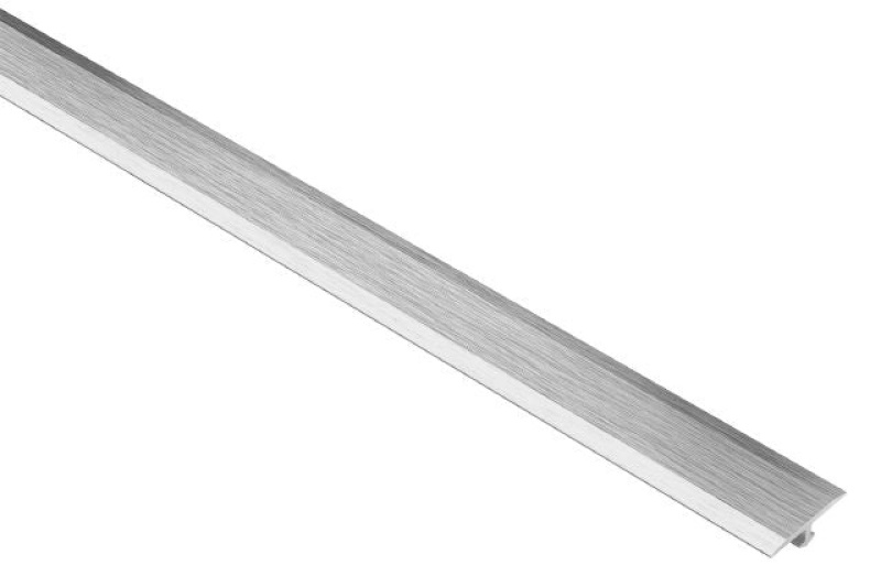 Vinpro T Resilient Metal Tile Edging Trim - Brushed Chrome Anodized Aluminum - 17/32" X 98 1/2"