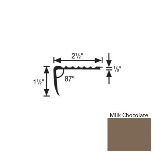 Flextones Milk Chocolate Vinyl 201 Overlap Stair Nosing