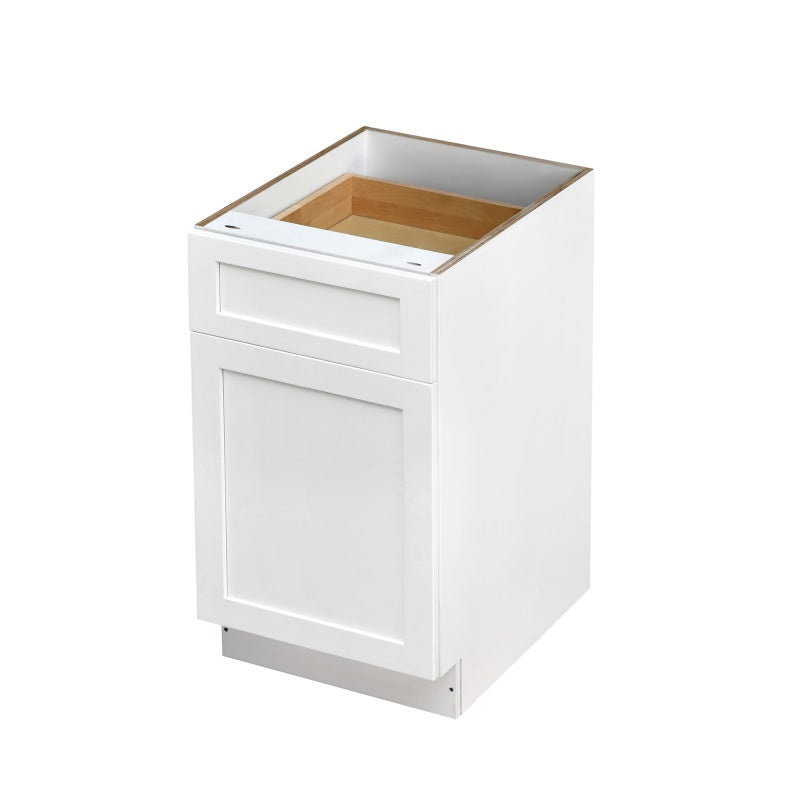 Mallorca White Shaker Wood Kitchen Base Cabinet - 18" X 24" X 34 1/2" (Assembly Required) - White