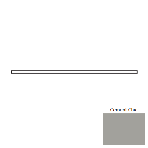Soho Cement Chic Ceramic Wall Trim - 0.5" X 12" Quarter Round