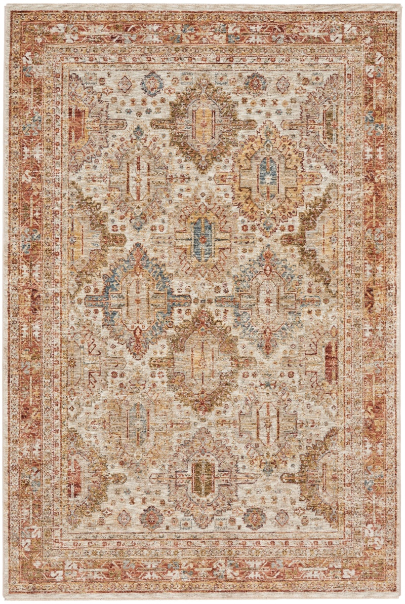 Sahar Shr01 Ivory / Multi Polyester Vintage Area Rug