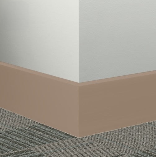 Johnsonite Sandalwood Rubber Millwork Contoured Wall Base - 3" X 96" X 3/8" Mandalay 3" - Millwork Contoured Wall Base