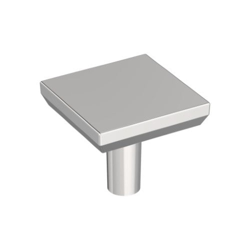 Chamfered Edge Zinc Cabinet Knob - Polished Chrome - 1 1/16" (27 Mm) Length