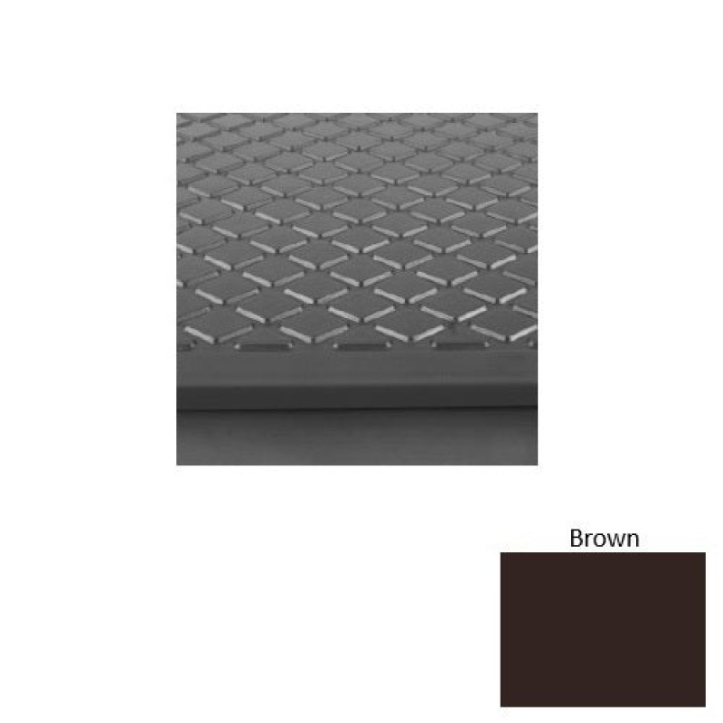 Solid 30 Brown Diamond Rubber (Sq) Stair Tread With Dupont Kevlar - Textured