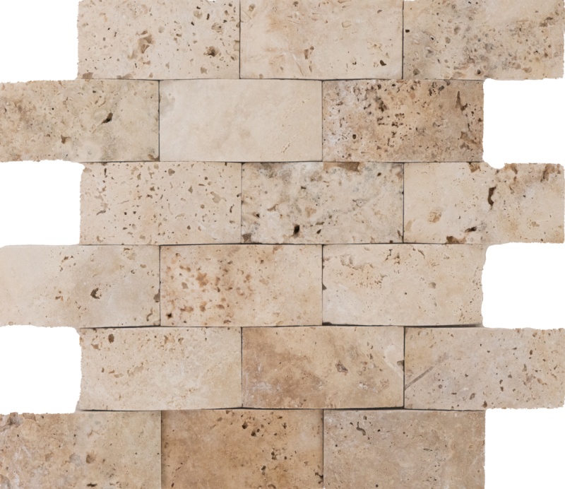 Tiramisu Braid Travertine Mosaic - 2" X 4" - Honed