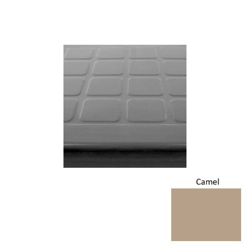 Solid 94 Camel Raised Square Rubber (Sq) With Black Abrasive Strip Stair Tread - Textured