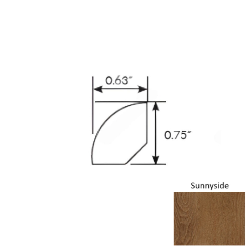 Americano Grande Sunnyside Luxury Vinyl Moulding / Trim - 94" Quarter Round - Ceramic Bead
