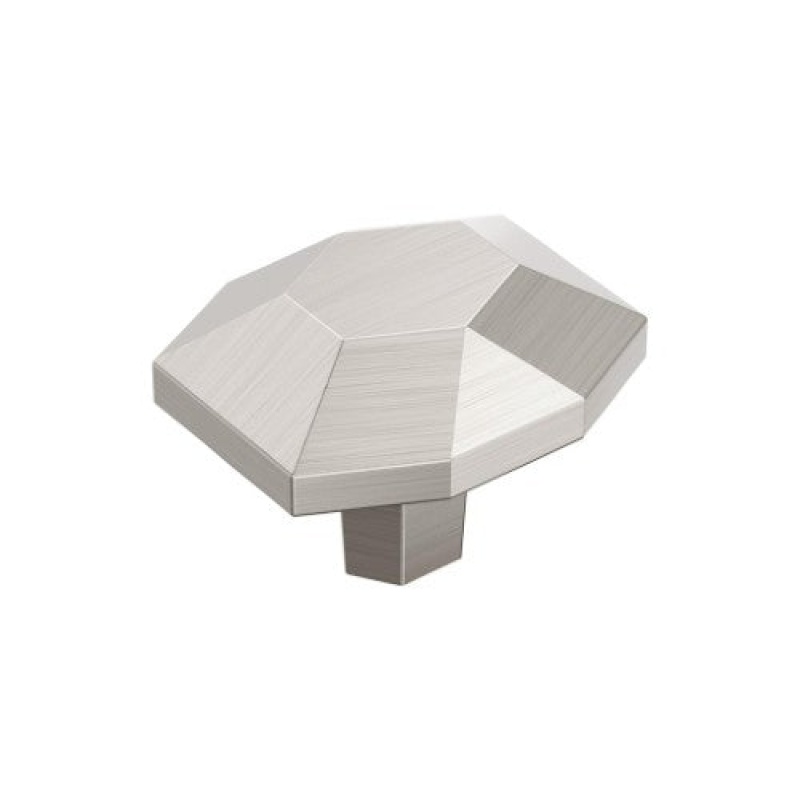 Amerock St. Vincent Zinc Cabinet Knob, Satin Nickel, 1 5/8" (41 mm) Length