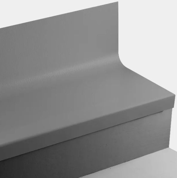 Black Hammered Rubber Stair Tread With Riser