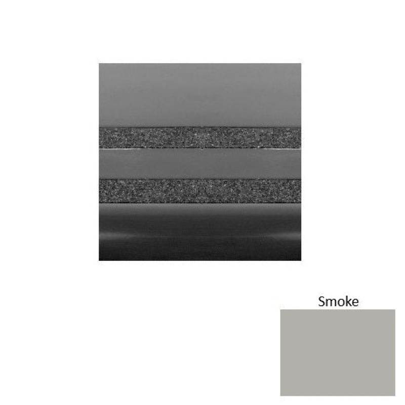 Solid Smoke Rubber Stair Tread with Safety Yellow Strip