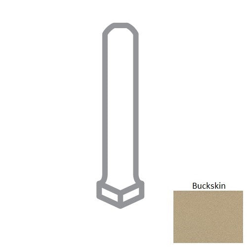Metropolitan Buckskin Ceramic Wall Trim - 6" X 6" Round Top Cove Base Inside Corner - Honed