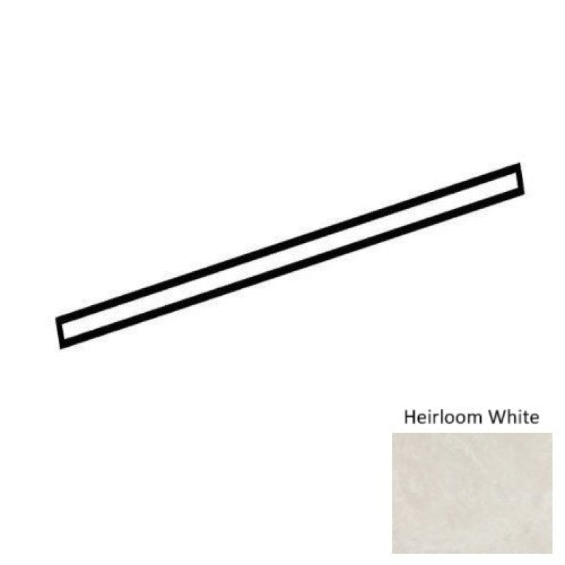 Core Fundamentals Prime Heirloom White Ceramic Wall Trim - 1/2" X 12" Jolly - Glossy
