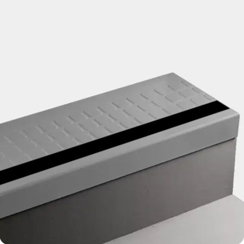 Johnsonite Silver Grey Raised Square Rubber Stair Tread