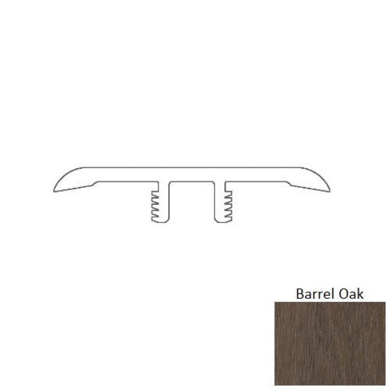 Barrel Oak Luxury Vinyl T Molding with Track