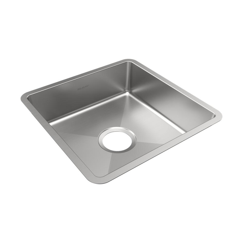 Ectruad151550 Crosstown Stainless Steel Undermount Single Bowl Bar Sink - 16 1/2" X 16 1/2" X 5" - Stainless Steel