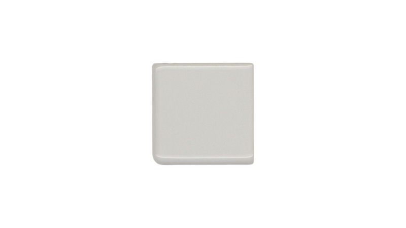 Traditions Tender Gray Ceramic Wall Trim - 2" X 2" Bullnose Corner - Glossy