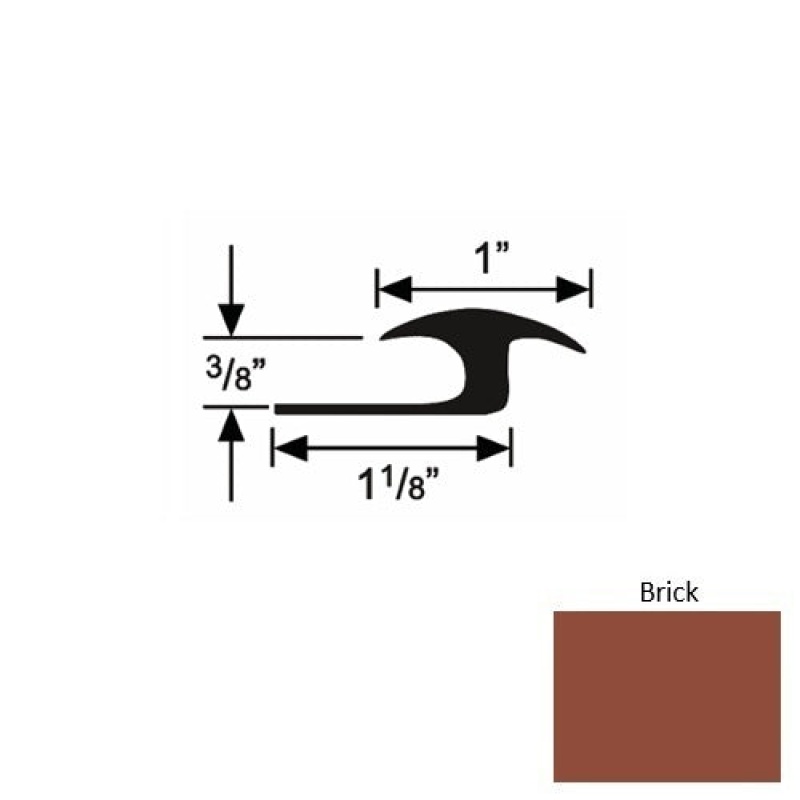 Solid 60 Brick Rubber Tile / Carpet Joiner