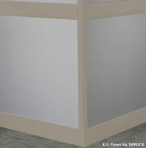 Johnsonite Grizzly Rubber Moulding / Trim 4" X 8 Ft (96") X 3/8" Millwork Rampart Chair Rail - Millwork Rampart Chair Rail
