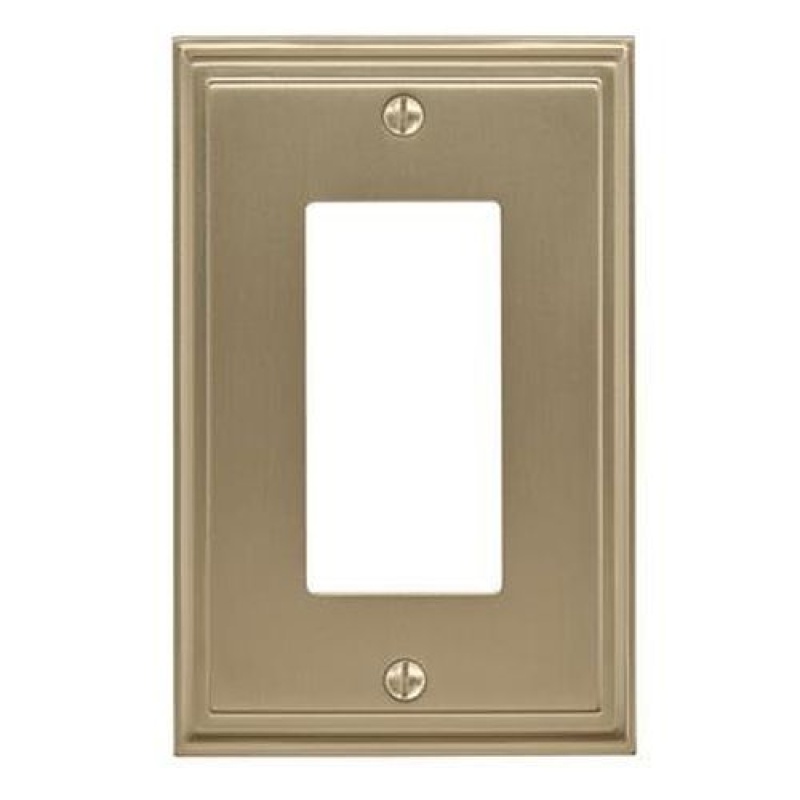 Mulholland Zinc 1 Gang Decorator Switch Wall Plate - Golden Champagne - 1-Gang