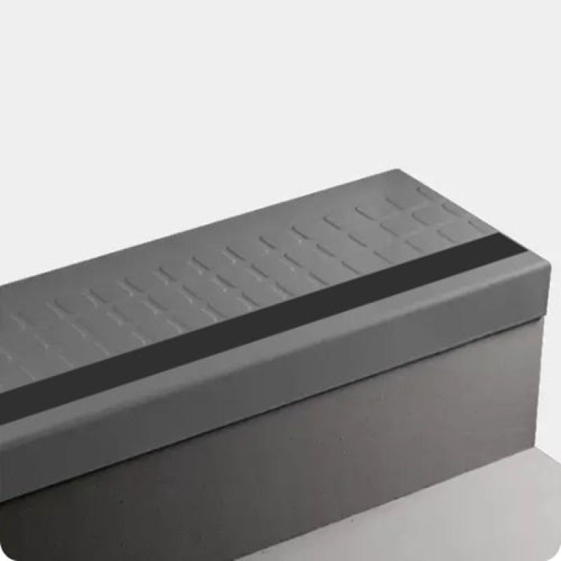 Johnsonite Charcoal Raised Square Rubber Stair Tread Trim