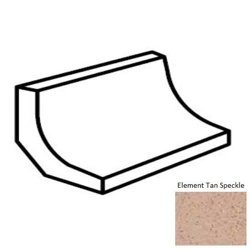 Keystones Unglazed Mosaic Element Tan Speckle Porcelain Floor & Wall Trim