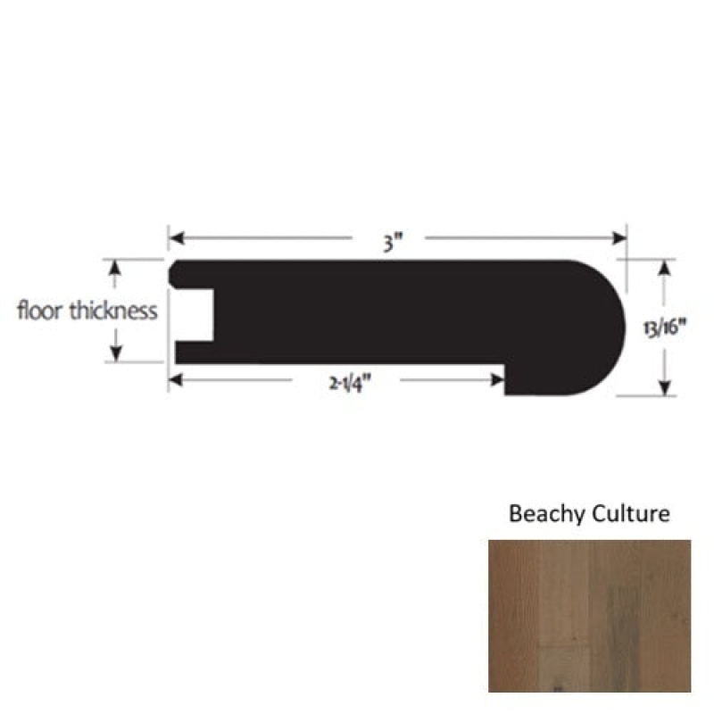TimberBrushed Silver Beachy Culture Flush Stair Nose