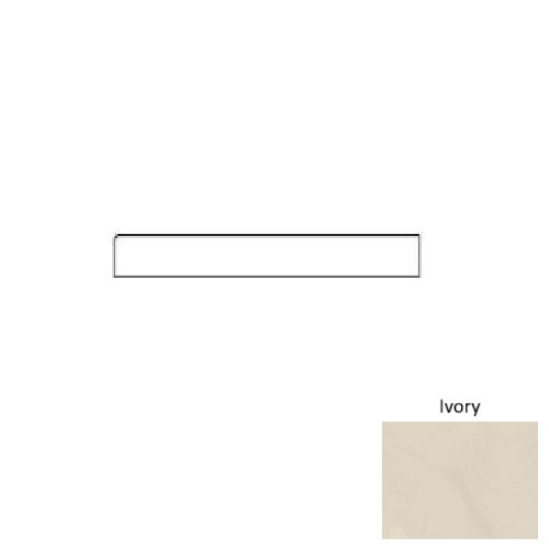 Walk Ivory Porcelain Floor & Wall Trim - 3" X 24" Bullnose - Matte